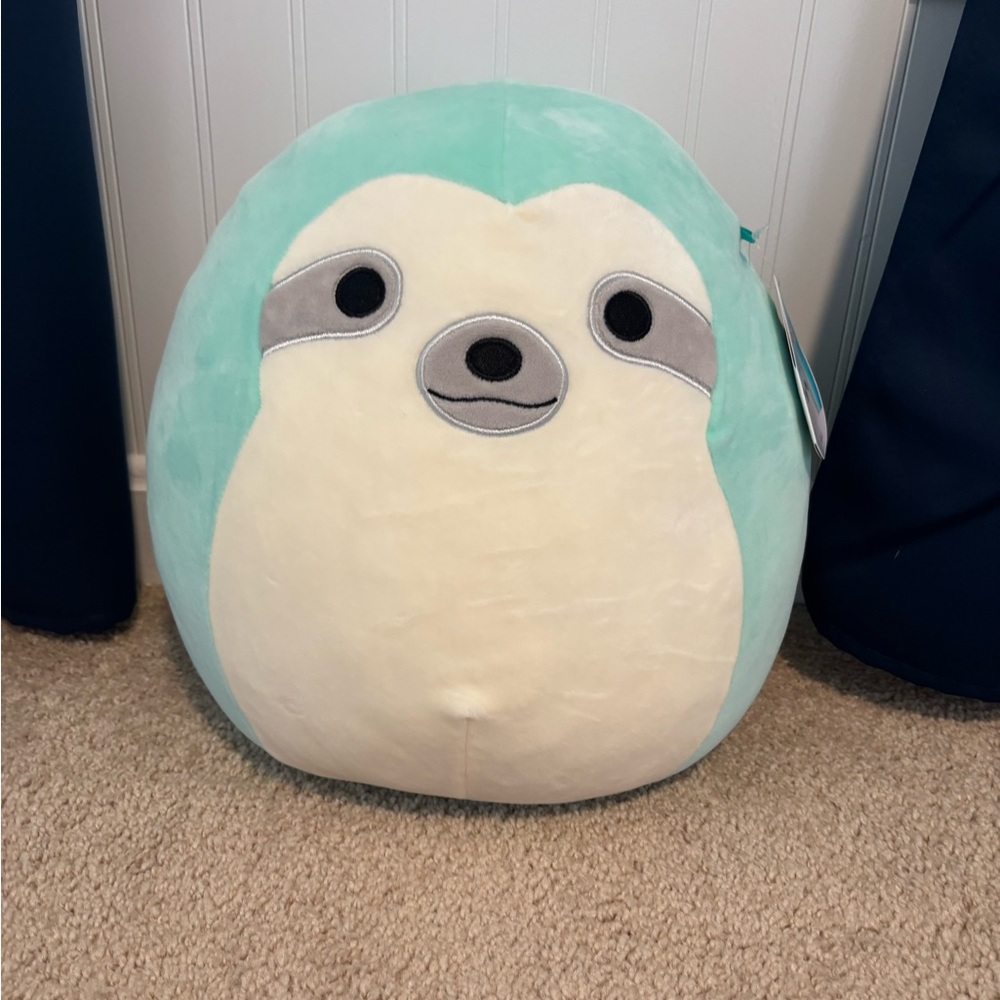 Squishmallows Green and Cream Sloth Stuffed Animal